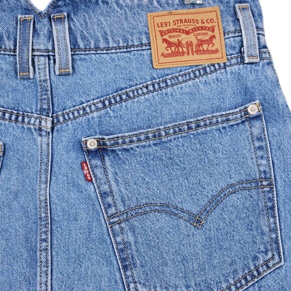 Levi's Levi Strauss & Co Jean Skirt 30 (US 6) Button Front Denim Y2k Western - Picture 5 of 12